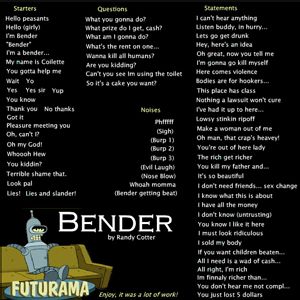 Bender from Futurama Sound Board